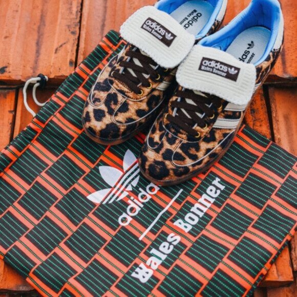 New Adidas x Wales Bonner Samba Pony Leopard Print Women's Sneaker - Picture 3 of 4
